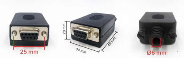 Conector DB9 RS232 – Macho/Hembra Terminal Tornillo | 9 Pines Sin Soldadura